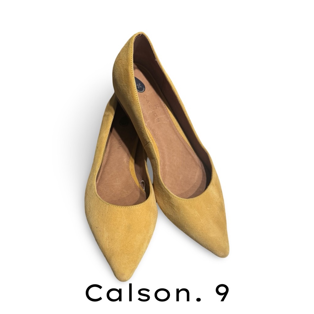 Calson Suede Yellow Pointed-Toe ballet Flats - Nordstrom - Like New🌼 - Picture 2 of 7